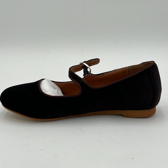 Pazzion Brown Cute Pointed Toe Mary Jane Strappy Low Chunky Heel Slip On Pumps - Picture 1 of 6